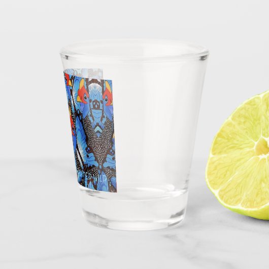 Kanga Blue Cooler Shot Glas (Rechts)