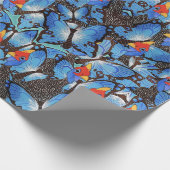 Kanga Blue Wrapping Paper Cadeaupapier (Hoek)