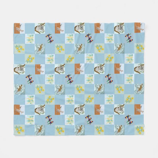 Kanga Koala Platypus and mates Fleece Deken (Voorkant (Horizontaal))