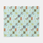 Kanga Koala Platypus Possum and Echidna Fleece Deken (Voorkant (Horizontaal))