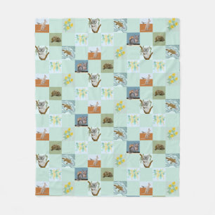 Kanga Koala Vogelbekdier Possum en Echidna Fleece Deken