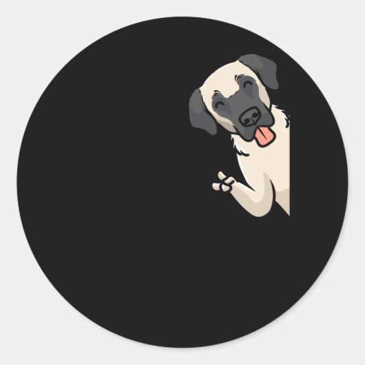 Kangal Dog Ronde Sticker (Voorkant)