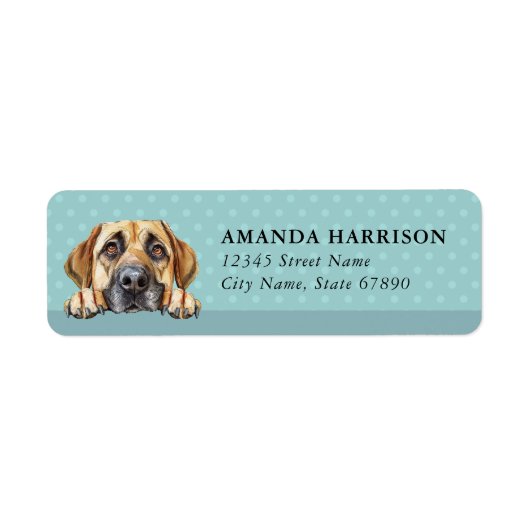 Kangal Hond Retour Adres Labels (Voorkant)