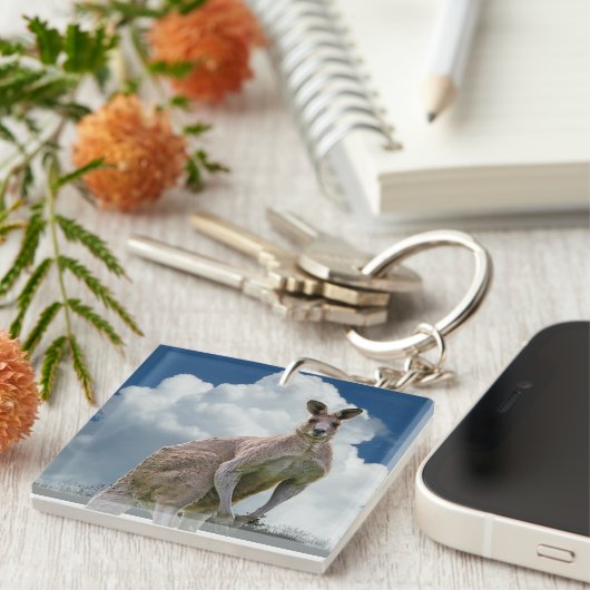 Kangaro Acrylische Sleutelhanger (Voorkant Rechts)