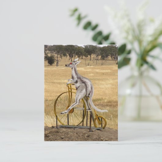 Kangaro op wielen briefkaart (Staand voorkant)