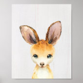 Kangaroekunstprint voor de kinderkamer poster (Voorkant)