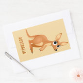 Kangaroo aangepaste tekststickers rechthoekige sticker (Envelop)