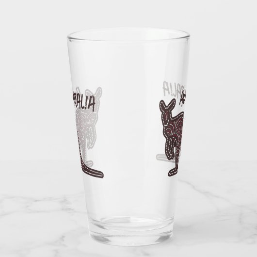 Kangaroo Aboriginal Mosaic Glas (Links)