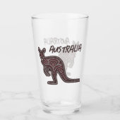 Kangaroo Aboriginal Mosaic Glas (Voorkant)