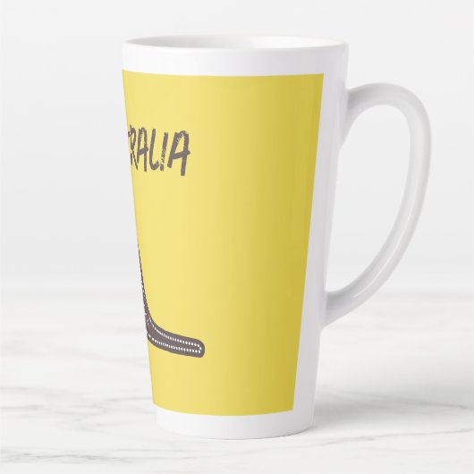 Kangaroo Aboriginal Mosaic Latte Mok (Rechts)