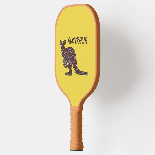 Kangaroo Aboriginal Mosaic Pickleball Paddle (Links)