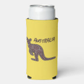 Kangaroo Aboriginal Mosaic Seltzer Blikjeskoeler (Seltzer Voorkant)