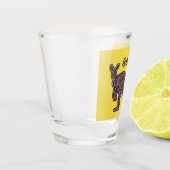 Kangaroo Aboriginal Mosaic Shot Glas (Links)
