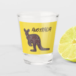 Kangaroo Aboriginal Mosaic Shot Glas