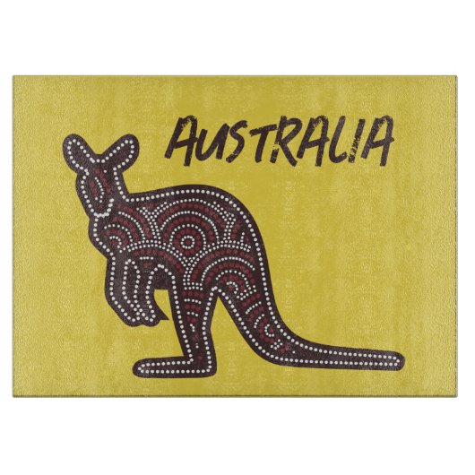 Kangaroo Aboriginal Mosaic Snijplank (Voorkant)