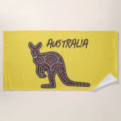 Kangaroo Aboriginal Mosaic Strandlaken (Voorkant)