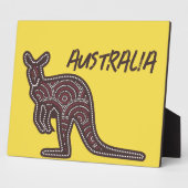 Kangaroo Aboriginal Mosaic Tabletop Fotoplaat (Zijkant)