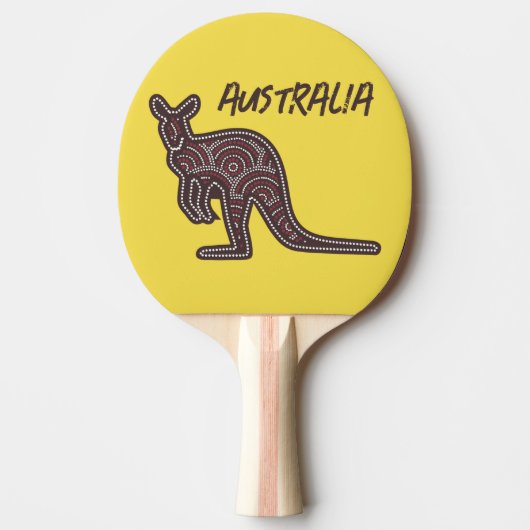 Kangaroo Aboriginal Mosaic Tafeltennisbatje (Voorkant)