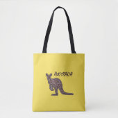 Kangaroo Aboriginal Mosaic Tote Bag (Voorkant)