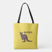 Kangaroo Aboriginal Mosaic Tote Bag (Achterkant)