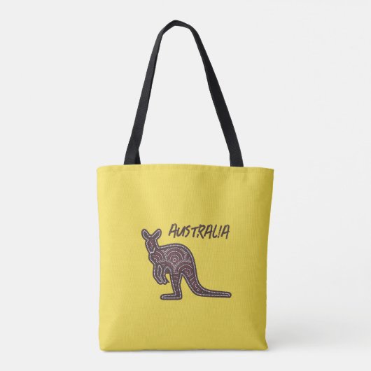 Kangaroo Aboriginal Mosaic Tote Bag (Achterkant)