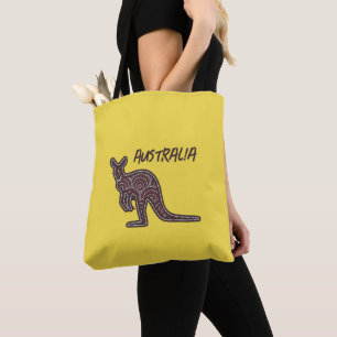 Kangaroo Aboriginal Mosaic Tote Bag