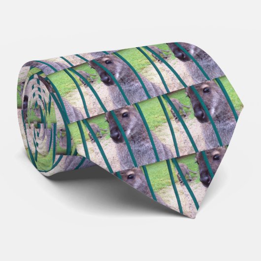 Kangaroo achter tralies stropdas (Opgerold)