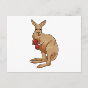 Kangaroo als Boxer met Boxing-handschoenen Briefkaart