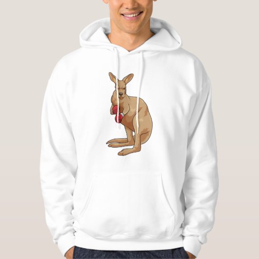 Kangaroo als Boxer met Boxing-handschoenen Hoodie (Voorkant)