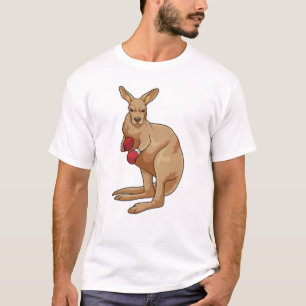 Kangaroo als Boxer met Boxing-handschoenen T-shirt