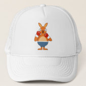 Kangaroo als Boxer met Boxing-handschoenen Trucker Pet (Voorkant)