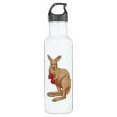 Kangaroo als Boxer met Boxing-handschoenen Waterfles (Voorkant)