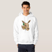 Kangaroo als Dart-speler met Dart Hoodie (Voorkant volledig)