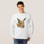 Kangaroo als Dart-speler met Dart T-shirt (Voorkant volledig)