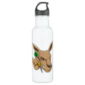 Kangaroo als Dart-speler met Dart Waterfles (Voorkant)