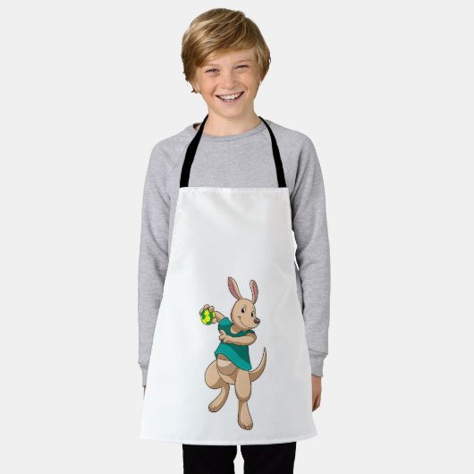 Kangaroo als handbalspeler met handbal schort (Gedragen)
