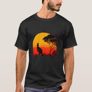 Kangaroo Animal Art Portrait Wildlife Nature Walla T-shirt