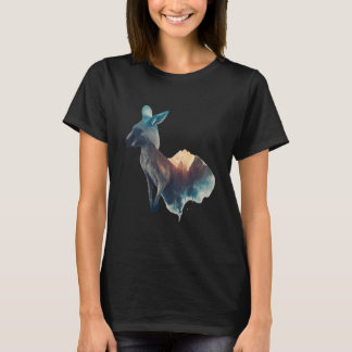 Kangaroo Animal Art Portrait Wildlife Nature Walla T-shirt