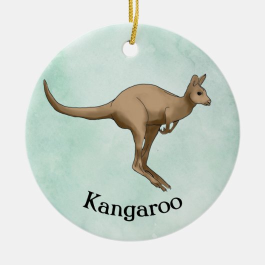 Kangaroo Animal Design Ornament (Voorkant)