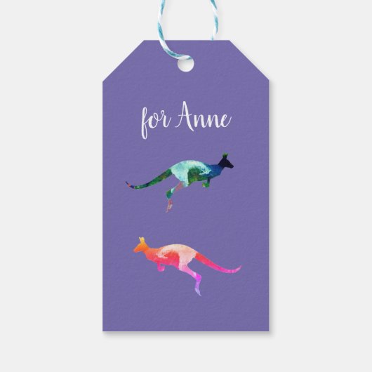 Kangaroo Art Gift Labels Cadeaulabel (Achterkant)
