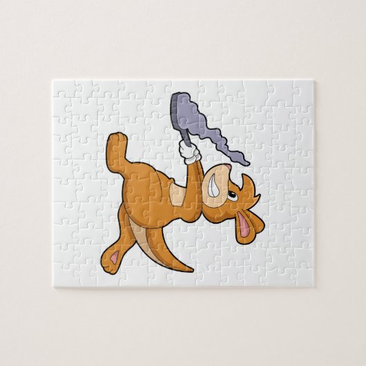 Kangaroo as Cook with Pan Legpuzzel (Horizontaal)