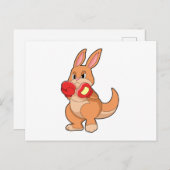 Kangaroo at Boxing with Boxing gloves Briefkaart (Voorkant / Achterkant)