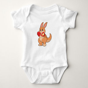 Kangaroo at Boxing with Boxing gloves Romper