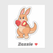 Kangaroo at Boxing with Boxing gloves Sticker (Vel)