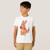Kangaroo at Boxing with Boxing gloves T-shirt (Voorkant volledig)