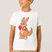 Kangaroo at Boxing with Boxing gloves T-shirt (Voorkant)