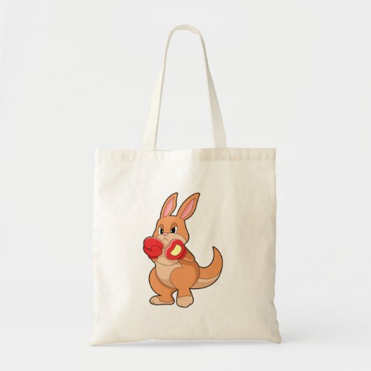 Kangaroo at Boxing with Boxing gloves Tote Bag (Voorkant)