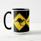 Kangaroo Attentie Sign Mok (Links)