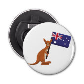 kangaroo australia flag button flesopener (Voorkant)