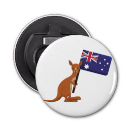 kangaroo australia flag button flesopener